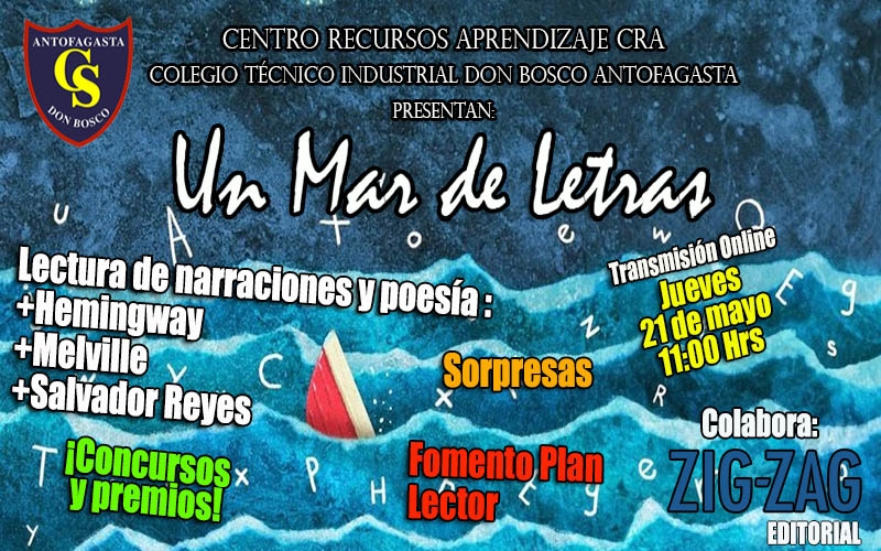 Centro de Recursos del Aprendizaje (CRA) del CTI Don Bosco Antofagasta celebrará a la Literatura en el Mes del Mar