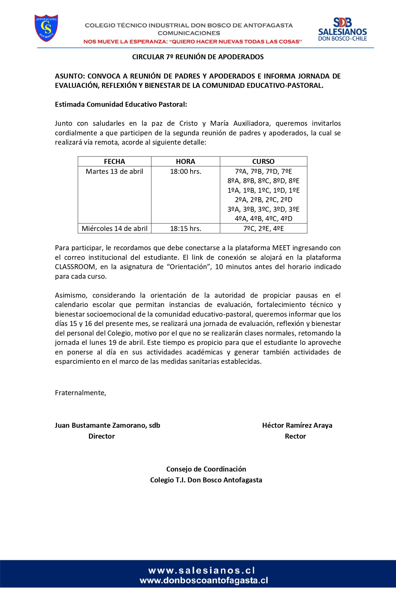 CIRCULAR Nº7 INFORMA REUNIÓN DE PADRES Y APODERADOS 13 DE ABRIL DE 2021 page 0001