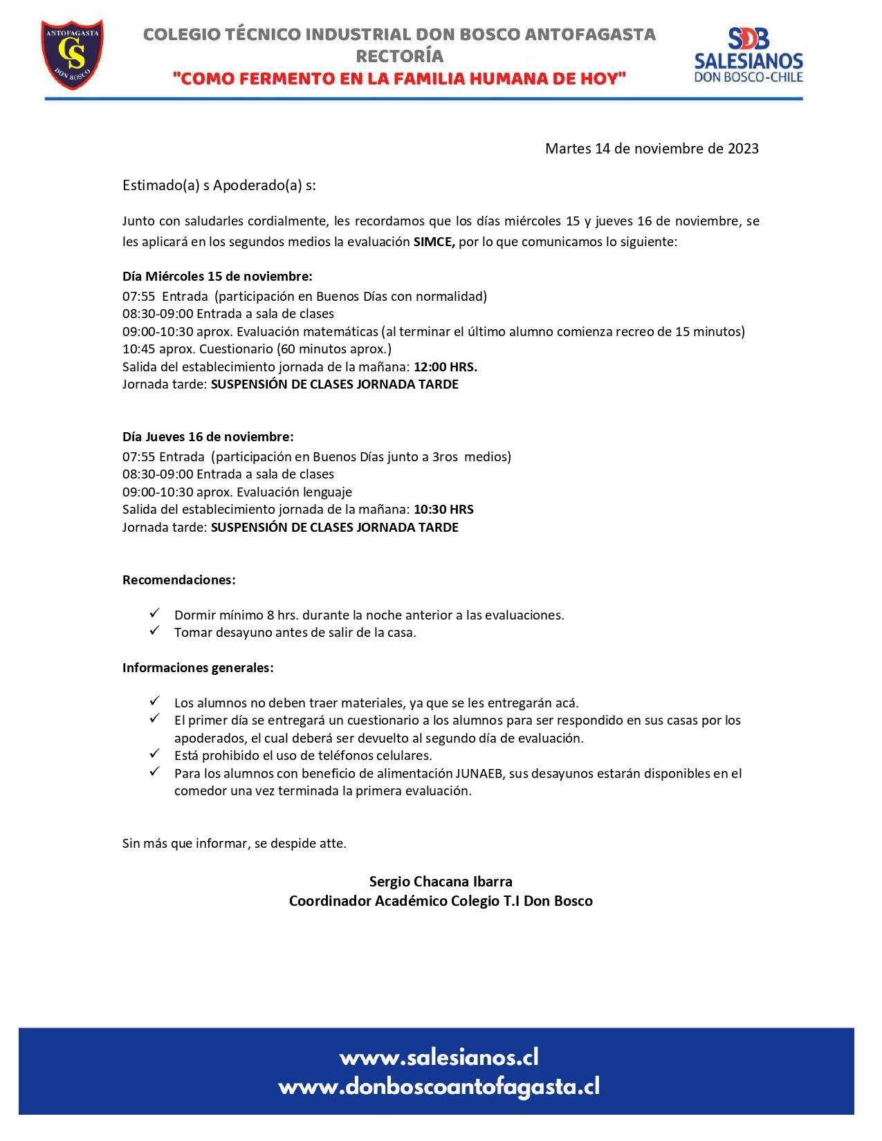 Circular 26 2023 INFORMA SOBRE APLICACIÓN DE PRUEBA SIMCE EN LOS CURSOS DE 2 MEDIO page 0001