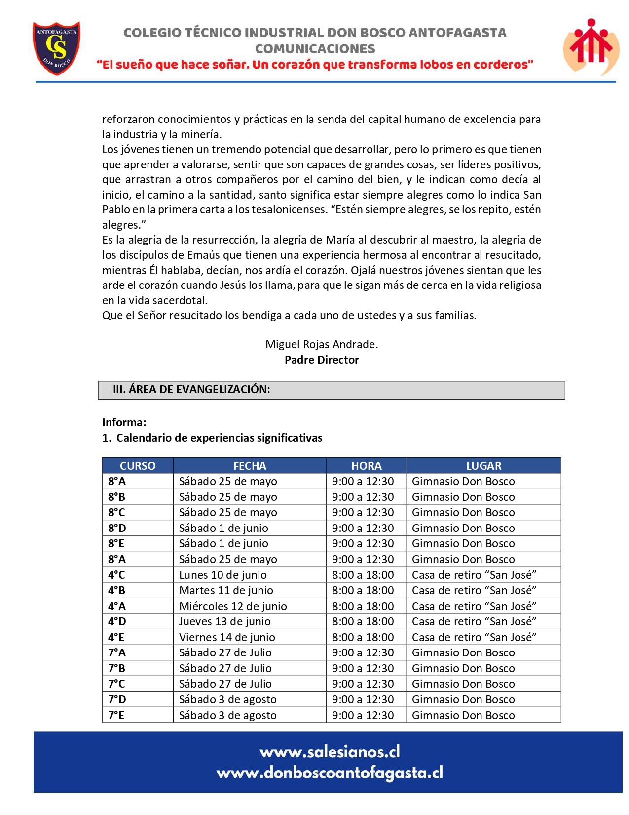 Circular N09 2024 que informa reunión de padres y apoderados del mes de mayo de 2024 page 0002