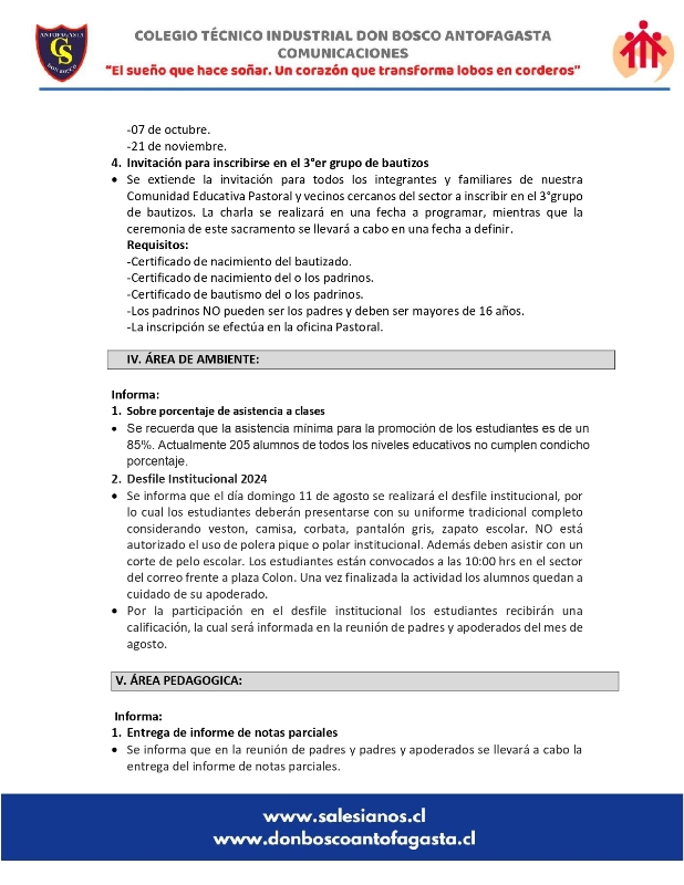 Circular N12 2024 que informa reunión de padres y apoderados del mes de julio de 2024 page 0005