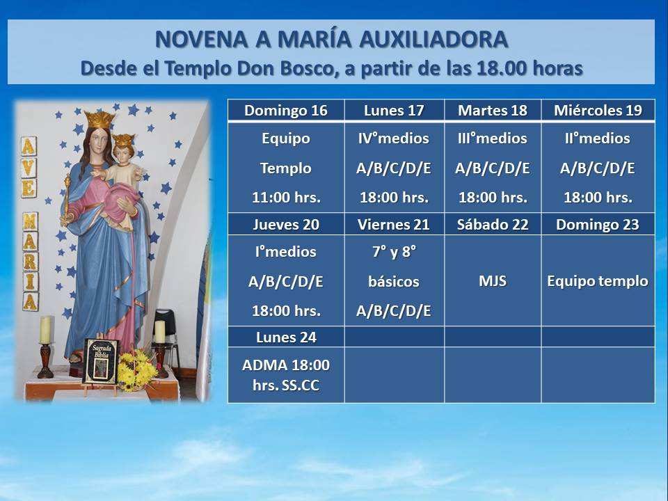 Novena a María Auxiliadora