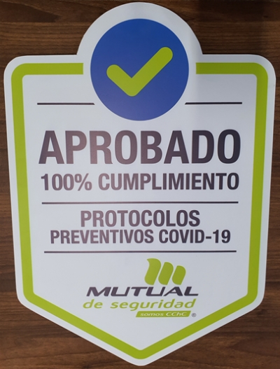 Mutual de Seguridad otorga “Sello Verde” al Colegio por cumplir el 100% de los protocolos preventivos Covid 19
