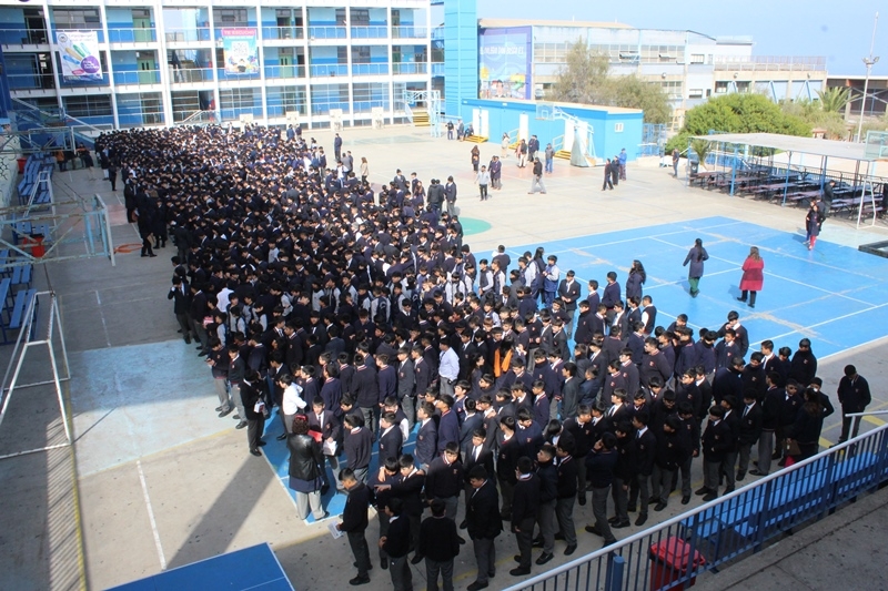 Salesianos Antofagasta realiza ensayo de evacuación por sismo y tsunami organizado a nivel regional por SENAPRED