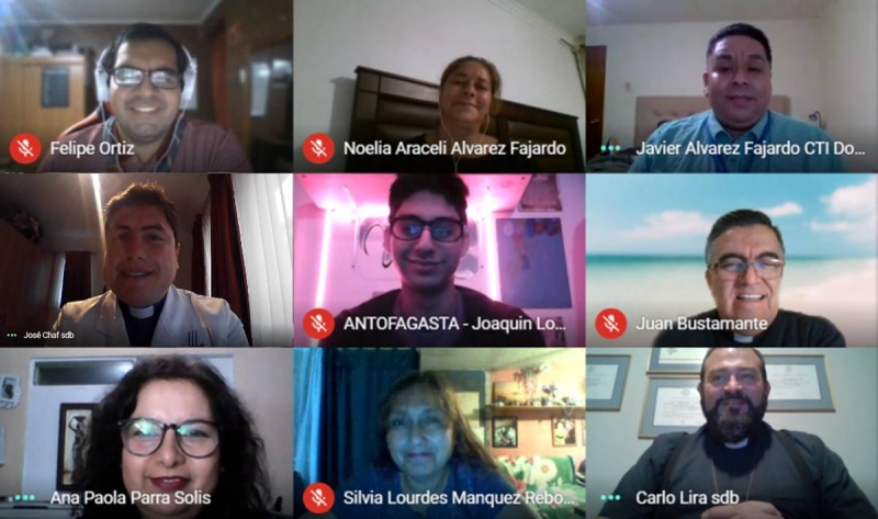 Padre Carlo Lira Airola sdb realiza visita inspectorial online a comunidad del Colegio T&eacute;cnico Industrial Don Bosco