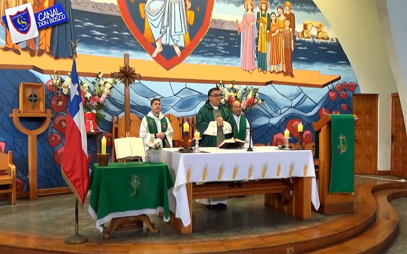 Colegio Técnico Industrial Don Bosco Antofagasta celebró eucaristía de domingo 23° durante el año